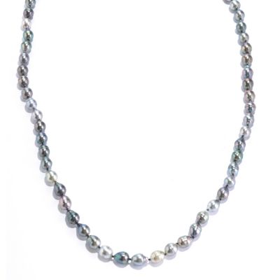 125-726 - 52" 9-10mm Round Black Tahitian Cultured Pearl Endless Necklace