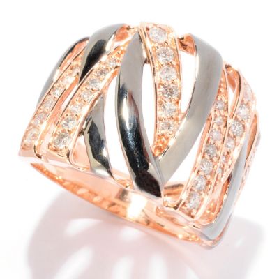 EFFY 14K ROSE GOLD DIAMOND RING