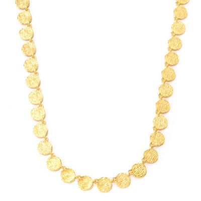 125-788 - Toscana Italiana Gold Embraced&trade; Textured Disk Link Necklace 