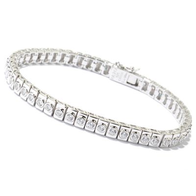 125-852 - Sonia Bitton for Brilliante&reg; Polished Round Bezel Set Tennis Bracelet