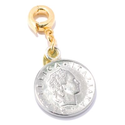 SS/18KGP CHARM ITALIAN LIRE COIN ENHANCER