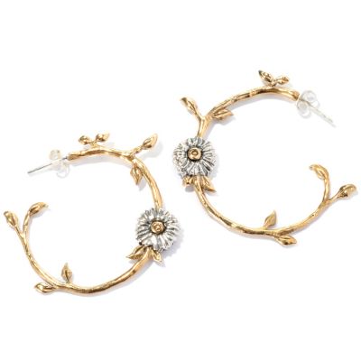 SS/BRONZE WOMEN WHO ROCK REVOLUTION PEACE EARRINGS