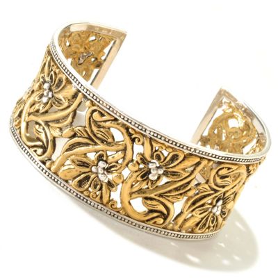 SS/BRONZE ECO SECRET GARDEN CUFF