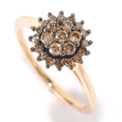 14K YG MOCHA CUSTER SOLITAIRE RING