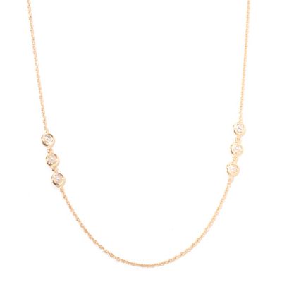 SB SS/CHOICE DOUBLE SIDED ROSE CUT STATION 36" NECKLACE