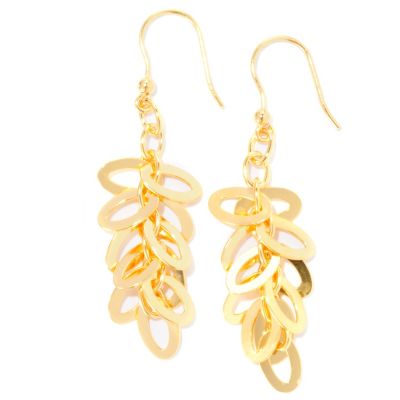 125-962 - Milano Luxe Gold Embraced&trade; Polished Cluster Drop Earrings