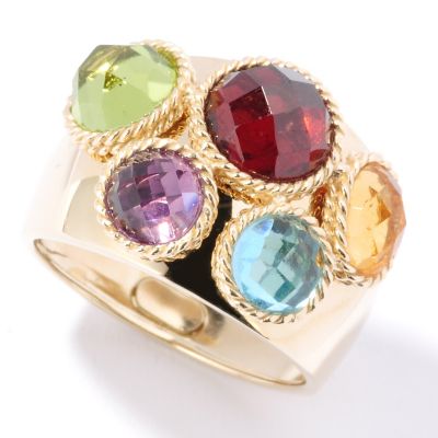SEMPREGOLD 14K MULTI GEM RING