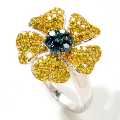 SS PAVE FLOWER RING