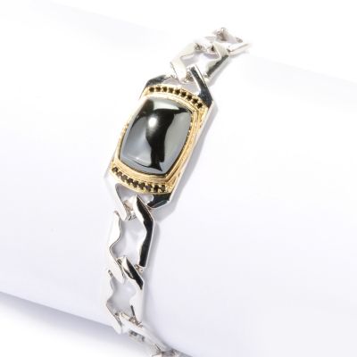 MEN'S - SS/PALL BRAC HEMATITE & BLACK SPINEL