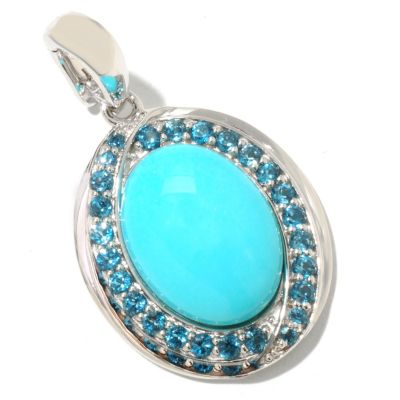 SS SLEEPING BEAUTY TURQ ENHANCERW/ LOND BLUE TOPAZ