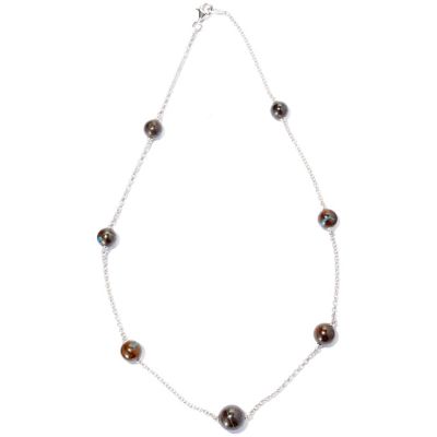 SS BOULDER OPAL BEAD NECK