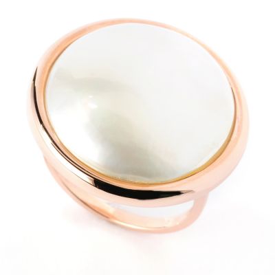 14K RG 20mm FWP COIN MABE RING