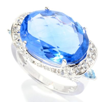 SS EAST WEST OVAL COLOR CHANGE FLOURITE RING