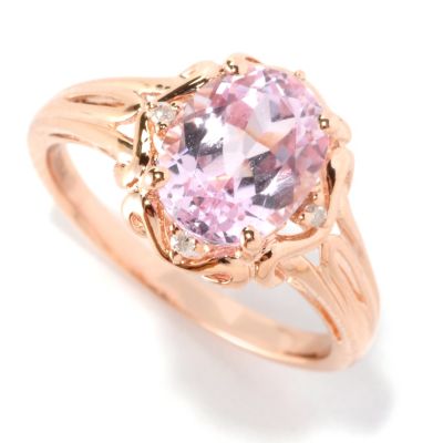 14K RG OVAL KUNZITE RING