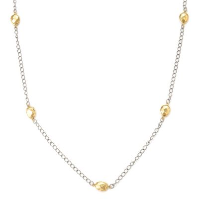 126-285 - mariechavez 35" Curb Link Circular Station Necklace