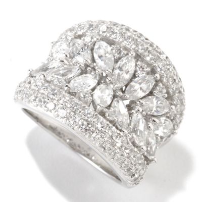 126-363 - Charlie Lapson for Brilliante&reg; Platinum Embraced&trade; 3.33 DEW Marquise Concave Ring 