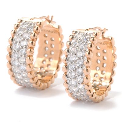 126-368 - Sonia Bitton for Brilliante&reg; Round Cut Huggie Hoop Earrings