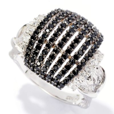 SS DOME BLACK SPINEL RING