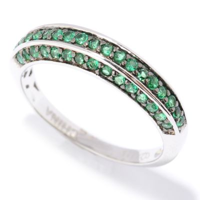126-458 - Brilliante&reg; Platinum Embraced Pave Set Half Band Ring