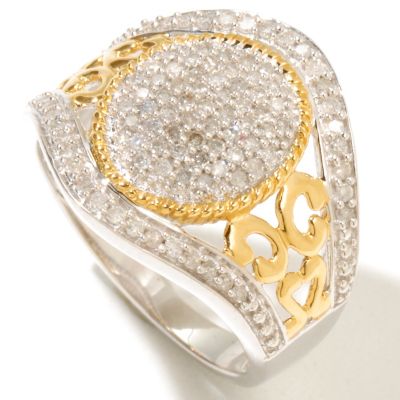 SS WHITE DIAMOND OVAL RING