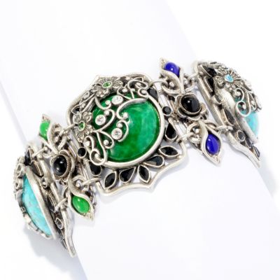 TWO TONE GREEN & RED BRACELET