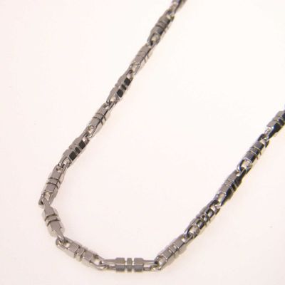 126-554 - Men's 22" Sterling Silver 4mm Barrel and Link Necklace