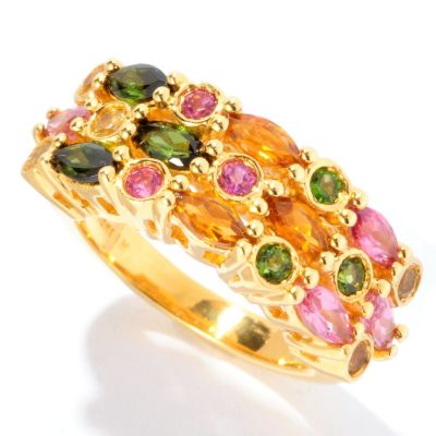 SS/P RING MULTI-TOURMALINE