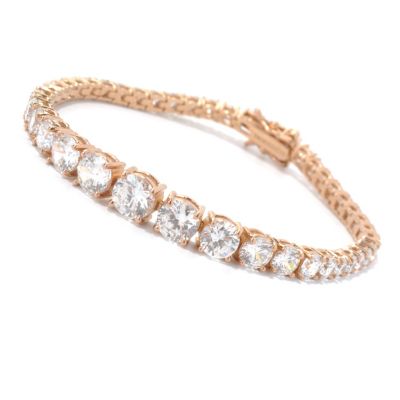 126-617 - Brilliante&reg; Round Cut Simulated Diamond Graduated Tennis Bracelet