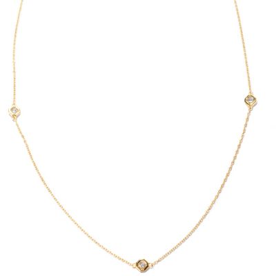 BLTA SS/CHOICE 36" STONE STONE ASSCHER CUT STATION NECKLACE
