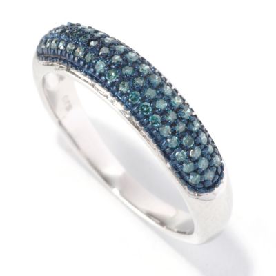 126-630 - Diamond Treasures Sterling Silver 0.25ctw Diamond Stack Ring 