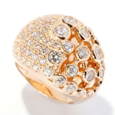 126-646 - Sonia Bitton for Brilliante&reg; 2.09 DEW Pave & Bezel Set Dome Ring