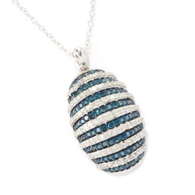 SS CHOICE DIAMOND DOMED STRIPED PENDANT