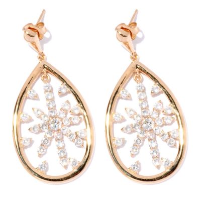 126-692 - Sonia Bitton for Brilliante&reg; Gold Embraced&trade; 2.74 DEW Star Teardrop Earrings