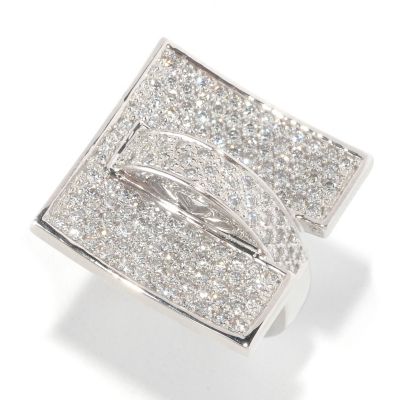 126-699 - Sonia Bitton for Brilliante&reg; Platinum Embraced&trade; 1.46 Abstract Square Ring