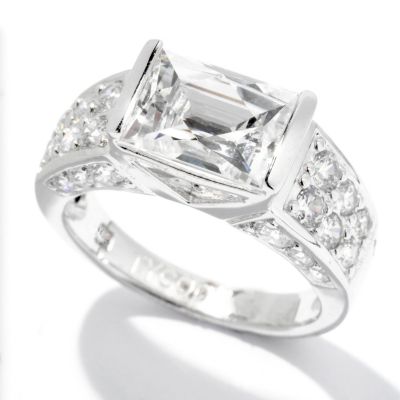 126-704 - TYCOON for Brilliante&reg; Platinum Embraced&trade; 3.60 DEW East-West Rectangular Tension Set Ring