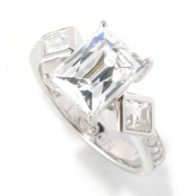 126-710 - TYCOON for Brilliante&reg; Platinum Embraced&trade; 3.19 DEW Polished Ring w/ Bezel Set Diamond Cut 