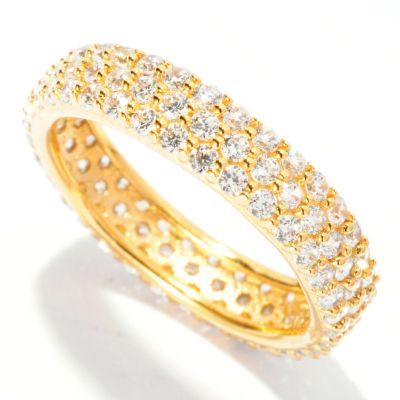 126-773 - Brilliante&reg; 1.44 DEW Pave Set Simulated Diamond Three-Row Eternity Band Ring 