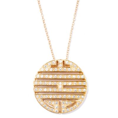 SB SS/CHOICE ROUND CUT TRIBAL DISK PENDANT W/ 18" CHAIN