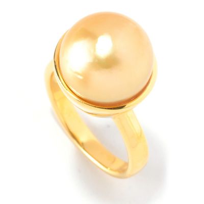 SS/YP 12-13mm GOLDEN SOUTH SEA PEARL RING