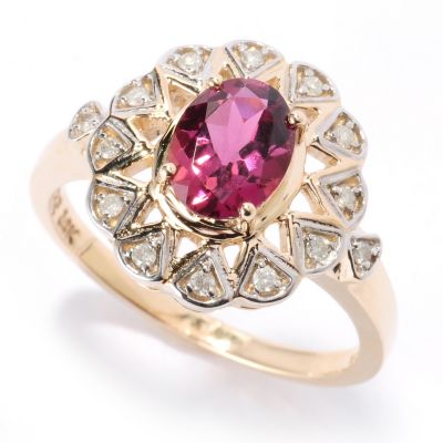 14K YG PINK TOURMALINE RING
