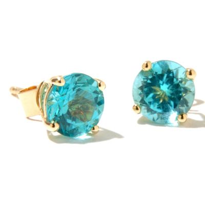 14K APATITE CHOICE OF COLOR STUD EARRING