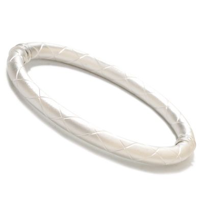 SEMPRESILVER SATIN CRISS CROSS BANGLE