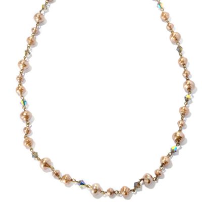 GOLDTONE 50"BAROQUE STYLE COCO FAUX PEARL NECKLACE