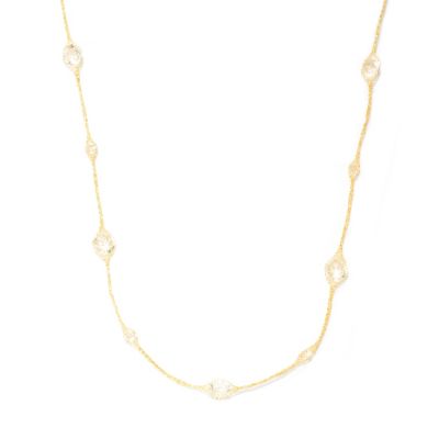 IJD 14K 36" ROCK CRYSTAL SILKORO NECKLACE