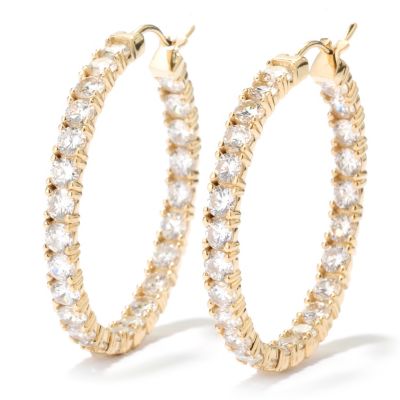 BLTA SS/CHOICE 100 FACET HOOP EARRINGS