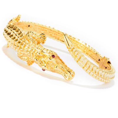 IJD 14K ORO VITA ELECTROFORM CROCODILE BANGLE