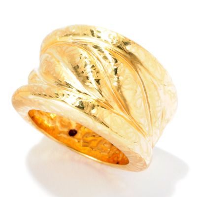 IJD 14K ORO VITA ELECTROFORM LEAF DESIGN RING