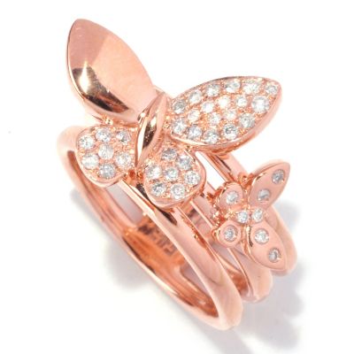 EFFY 14K RG DIAMOND RING