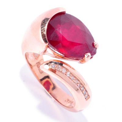 EFFY 14K RG DIAMOND & INNOVA RUBY RING