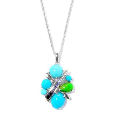 SS MULTICOLOR CHINESE TURQ PEND